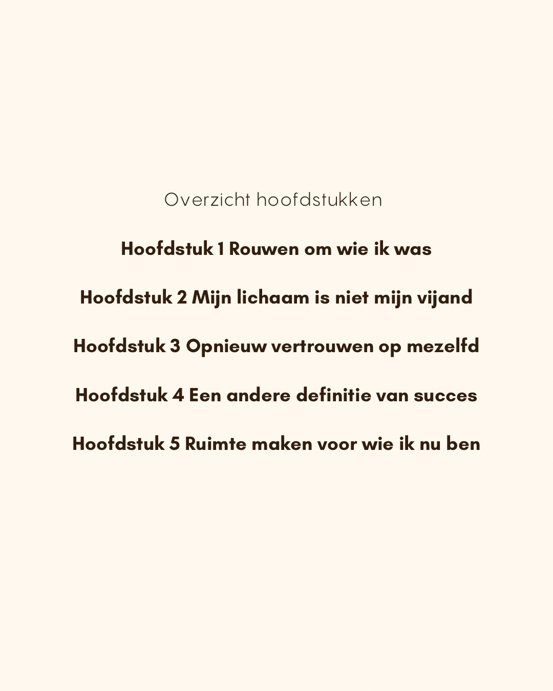 Ruimte voor wie ik nu ben